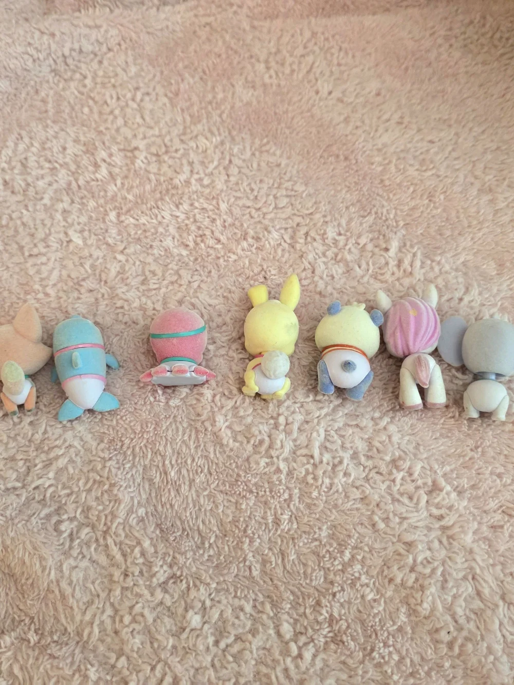 Disney Junior T.O.T.S. Lot Of 7 Flocked Fuzzy Figures Surprise Babies Nursery